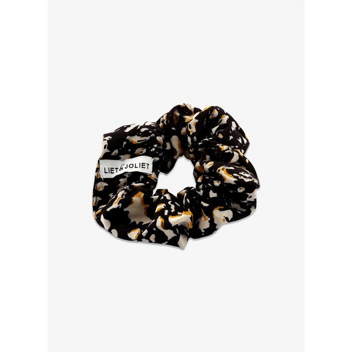 Liet & Joliet Scrunchie Ruby zwart/okergeel