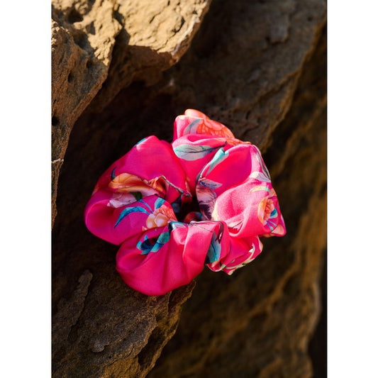 Liet & Joliet Scrunchie Bloemenprint Tess roze